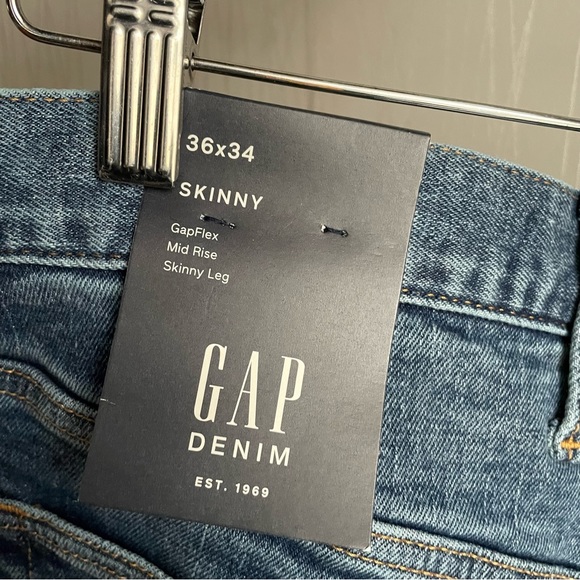 Gap Skinny Jeans Men’s 36 X 34 GapFlex Mid Rise Stretch - Picture 6 of 12